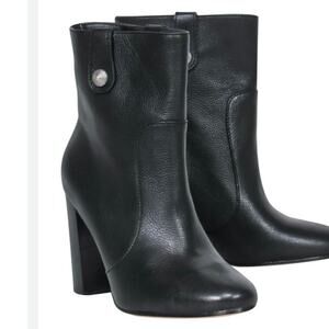 PAIGE PEBBLED LEATHER BOOTIES 9.5